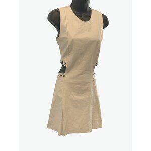 Luca Melzer + Guga Congalves leather dress white fully lined  34 chest